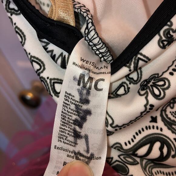 Weissman Girls’ Dance Ballerina Costume Black White Pink Size MC 10/12 - Picture 2 of 8